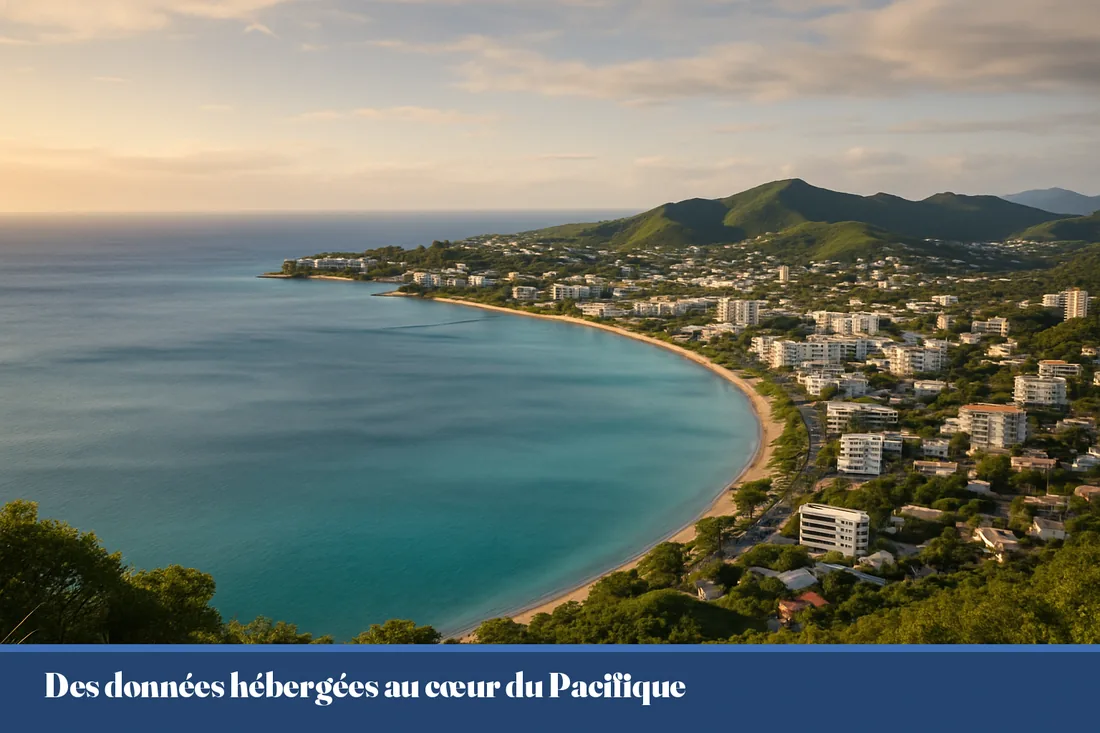 Vue de la baie de Nouméa et de son lagon turquoise, Nouvelle-Calédonie