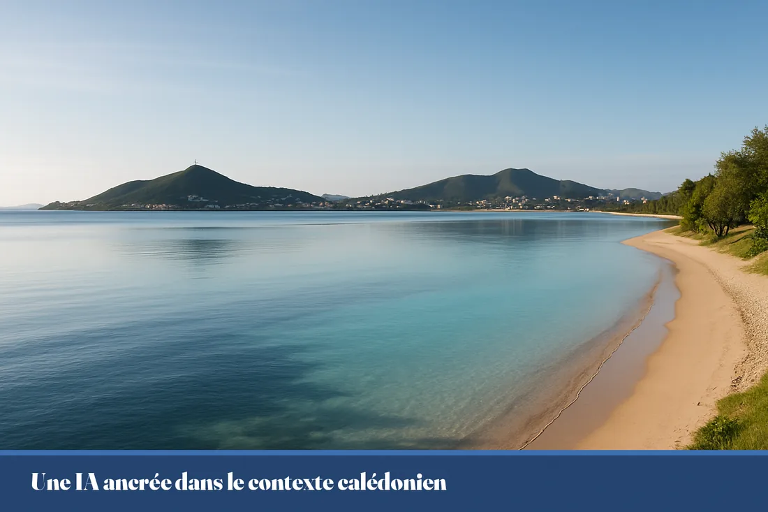 Baie de Nouméa et lagon turquoise sous la lumière douce du Pacifique en Nouvelle-Calédonie