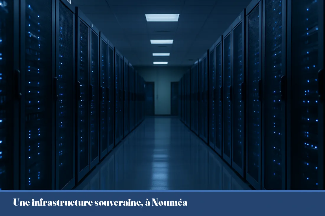 Salle serveurs moderne et propre, infrastructure sécurisée d'un datacenter local